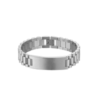 Bracelet personnalisé en acier inoxydable 316L, gravable, avec logo Président, noir, plaqué or 18 carats PVD, bijoux en argent pour hommes et femmes, vente en gros OEM