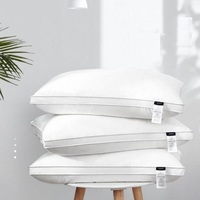 Oreiller de lit moderne personnalisable en polyester doux et moelleux en fibre de haute densité soutien du cou hypoallergénique pour un sommeil confortable