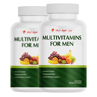 Biologische voedingsmiddelen-gebaseerde multivitamine voor mannen met echte fruit & groenten |   Ondersteunt de energie, de hart- en immuun gezondheid |   100 zachte capsules
