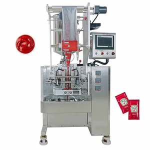 4/3 automatica per piccole imprese con sigillo laterale di salsa di soia marmellata di Mango viscosità pasta di gamberetti bustina macchina imballatrice pellicola di carta imballaggio - Product Image 1