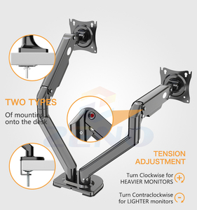 Support <span class=keywords><strong>double</strong></span> moniteur M8D 17-32 pouces, entièrement articulé, pivotant, accessoires <span class=keywords><strong>PC</strong></span>, support de bureau pour ordinateur, <span class=keywords><strong>bras</strong></span> de moniteur pour trading Forex - Product Image 3