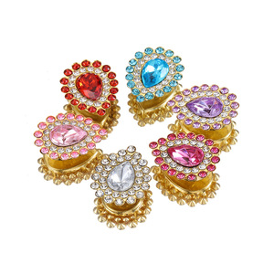 Стразы стеклянные 20*16 мм, 100 шт., с плоским дном, для пришивания, для свадебной обуви, одежды, сумок, аксессуаров - Product Image 3