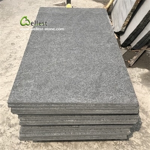 G684 lastra <span class=keywords><strong>per</strong></span> pavimentazione fiammata in granito basalto nero - Product Image 1