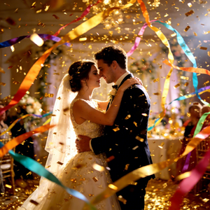 Popper di Lusso Personalizzato per Matrimoni - Esterno Oro Rosa con <span class=keywords><strong>Coriandoli</strong></span> Dorati, Popper Biodegradabile per Decorazioni Nuziali Romantiche - Product Image 6