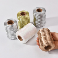 200g 1mm fil d'or enveloppé de noyau bricolage fil de sac tissé à la main