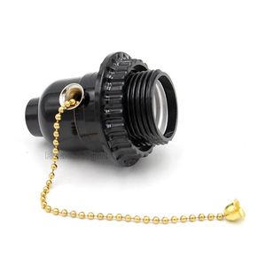 <span class=keywords><strong>E26</strong></span> Phenolic Bakelite Threaded đèn ổ cắm với kéo chuỗi vít phong cách giữ đèn & cơ sở - Product Image 3
