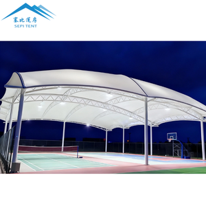 Di alta qualità PVDF struttura a membrana di tensione struttura ombreggiatura tetto stadio tenda sportiva per Tennis basket Padel Court - Product Image 2