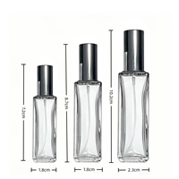 Flacon pulvérisateur de parfum de voyage rechargeable à faible MOQ, 5ml 10ml 20ml, atomiseur en verre rectangulaire, format de poche portable, anti-fuite, emballage carton