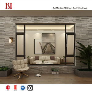SINOALUU moderne vers l'intérieur verre inclinaison tourner fenêtre en acier inoxydable filet en aluminium cadre poignée balançoire Style ouvert pour la <span class=keywords><strong>maison</strong></span> - Product Image 2