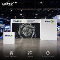Système d'affichage pour stand de salon professionnel TIANYU en aluminium avec panneaux en tissu pour les projets de stands d'exposition, les événements d'entreprise et la vente au détail