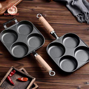 Marmite en fonte à quatre compartiments pour une cuisson multifonctionnelle et un ensemble de restaurant avec poignée en bois - Product Image 6