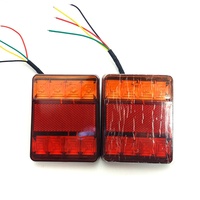 Haute qualité 12 24V 8 LED rouge Ambere remorque camion arrêt tourner arrière marche arrière combinaison feu arrière pour tracteur camion RV camping-car