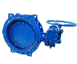 Rubber Seat EPDM DN800 Flanged Soft Sealing Double Offset Eccentric Flange Butterfly Valve With Gearbox - Product Image 3
