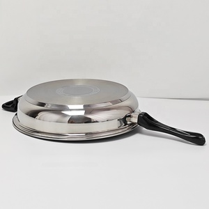 Sartén gourmet sin agua sin grasa <span class=keywords><strong>acero</strong></span> inoxidable quirúrgico 304 utensilios de cocina sartén de borde enrollado ancho para cocinar <span class=keywords><strong>en</strong></span> la cocina - Product Image 4