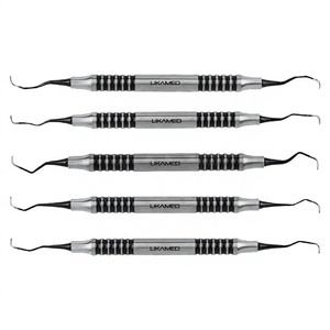 LIKAMED Kit d'instruments d'hygiène pour détartreurs d'implants dentaires en titane pur 5 PCS avec cassette en acier inoxydable - Product Image 1
