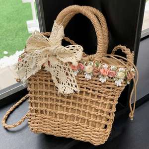 Elegante <span class=keywords><strong>Borsa</strong></span> a Secchiello in Paglia per Donne |   <span class=keywords><strong>Borsa</strong></span> da Spiaggia Intrecciata per Vacanze Estive |   <span class=keywords><strong>Borsa</strong></span> a <span class=keywords><strong>Tracolla</strong></span> Boho |   Nuovo Arrivo 2026 - Product Image 2