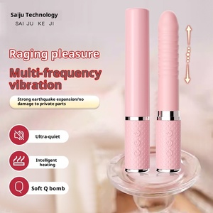 Geräuschloser Starker Vibrationsheizer Wasserdichter Teleskopischer Vollautomatischer Tragbarer Vibrator mit Erwachsenen-Sexspielzeug-Funktionen - Product Image 1