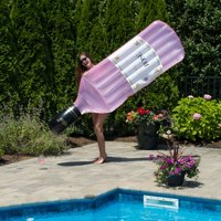 Bouteille de vin rosé gonflable pour piscine, flotteur de piscine portable personnalisé, multicolore