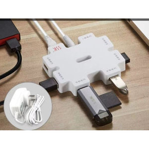 SSK <b>USB</b> Hub 7 Ports <b>USB</b> 2.0 Plastic Desktop Splitter For Computer - Product Image 3