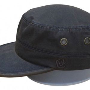 Gorras de lona encerada con revestimiento de PU personalizadas, estilo retro vintage, tipo cadete, de copa plana, para negocios, deportivas, para actividades al aire libre, resistentes, de sarga encerada, étnicas, comunes - Product Image 2