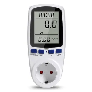EU Plug AC Power Meters 230v Digital Voltage Wattmeter Power Consumption Watt Energy Meter Electricity Analyzer KWH Monitor
