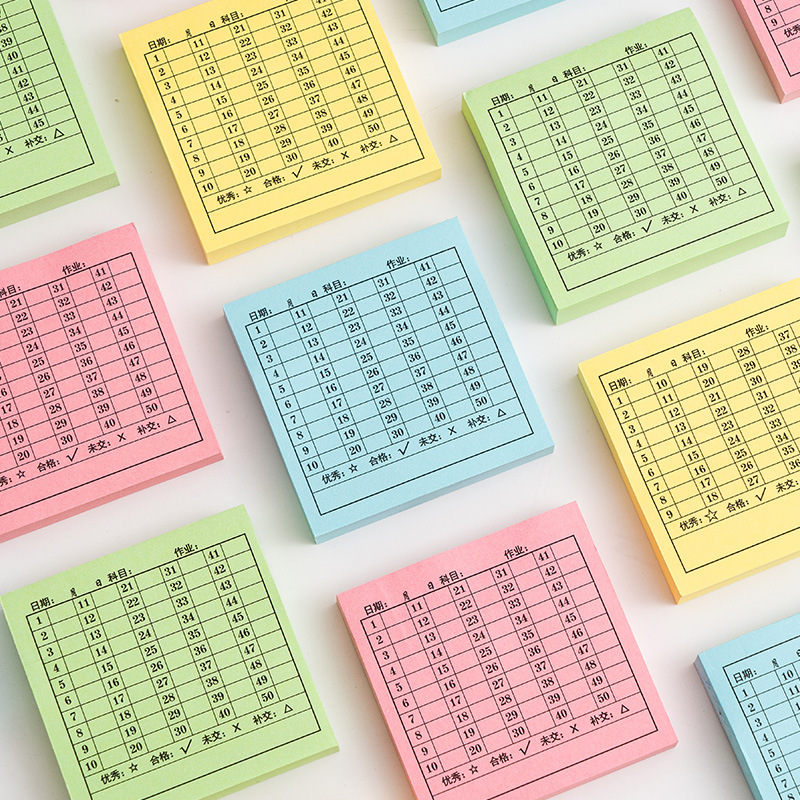 Subject registration post-it notes
