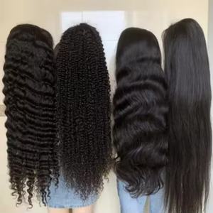 Raw Vietnamese Human <b>Hair</b> Deep Wave Lace Front Wigs Human <b>Hair</b> Wholesale HD Lace Frontal Wigs - Product Image 2