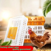 Cage de transport en plastique de haute qualité pour volailles et bétail, idéale pour canards, lapins, oies, cailles, poulets de chair et poules pondeuses – Cages de rotation longues