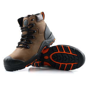 Chaussures de sécurité antistatiques à embout composite, chaussures de travail industrielles sans métal, bottes de travail pour hommes, chaussures de sécurité marron - Product Image 3