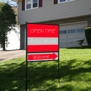 Real Estate Metal Angle Post Garden Yard Sign Frame - Product Image 3