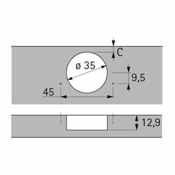 Sensys Modern Design Thick Door 8631i-TB52 Glass Hinge for Hotels Hardware and Shower Use