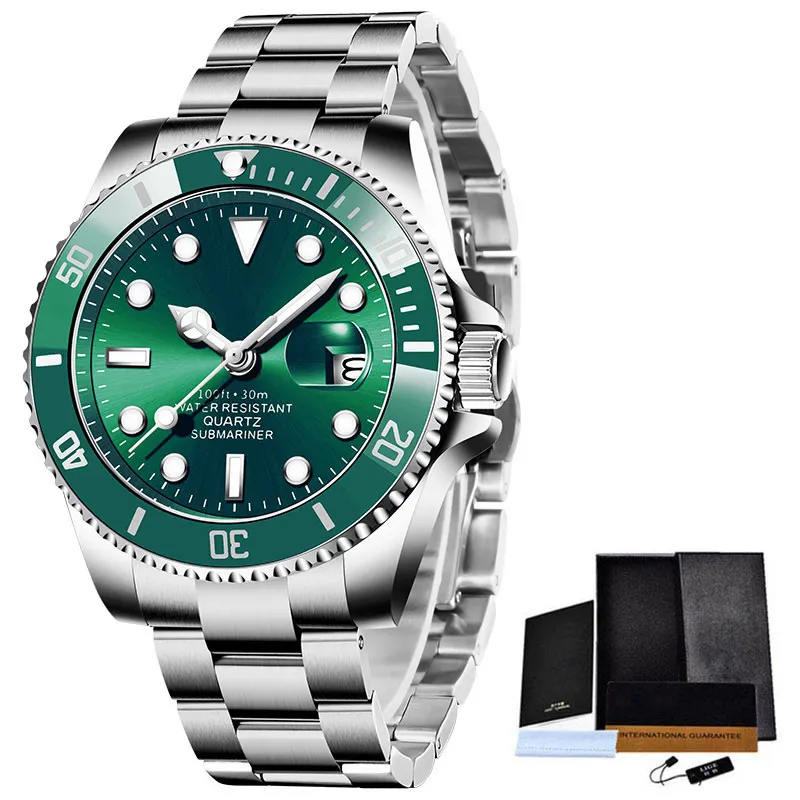 Relógio de mergulho de aço inoxidável super brilhante para homens, relógio luminoso BGW com logotipo de marca OEM ODM 200M