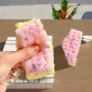 Slow Rebound Squishy Rubber Snack Soft Sensory Squeeze Toy for Anxiety Relief Stress Management Office <b>Desk</b> Party Fun for Girls - Product Image 2