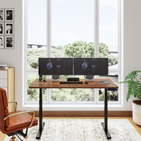 Bureau Ergonomique Convertible à Hauteur Réglable Électriquement en 3 Étapes, Double Moteur, Construction Métallique, Design Moderne, Utilisation de Luxe pour le Bureau