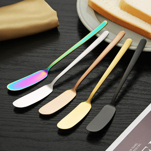 304 Stainless Steel Butter Knife Spreader 16.5cm Colorful Dinner Tableware Bread Spread Knife Kitchen Flatware