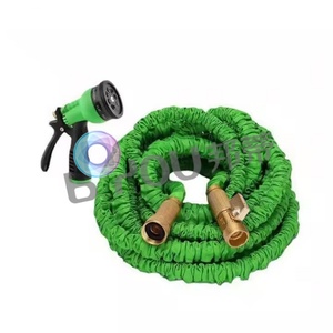 Tuyau de jardin flexible extensible en polyester, 20 mètres (50 pieds), couleur marron, avec système anti-poche, idéal pour la vente en gros - Product Image 4