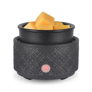 Hot Sale Popular Exquisite Matte <strong>Black</strong> Ceramic 2 in 1 Electric Scented <strong>Wax</strong> <strong>Melt</strong> Warmer for Home - Product Image 1