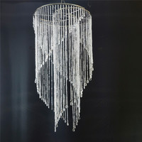 Abat-jour de lustre en perles acryliques, suspension décorative pour salon, couloir, scène de mariage et événements