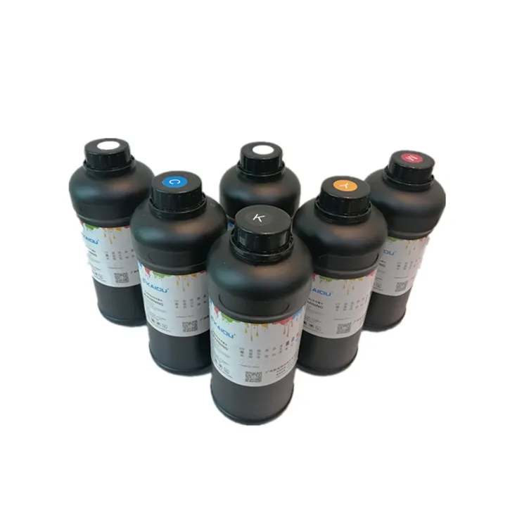CMYK vivid color refill HP GT series 5810 led dx5 screen printing pigment invisible curable uv dye ink for metal surface