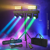 Barre de lumière LED HAT 4x40W RGBW 4-en-1 pour scène, effet Wash Beam Strobe, tête mobile rotative indépendante, pour scène et DJ
