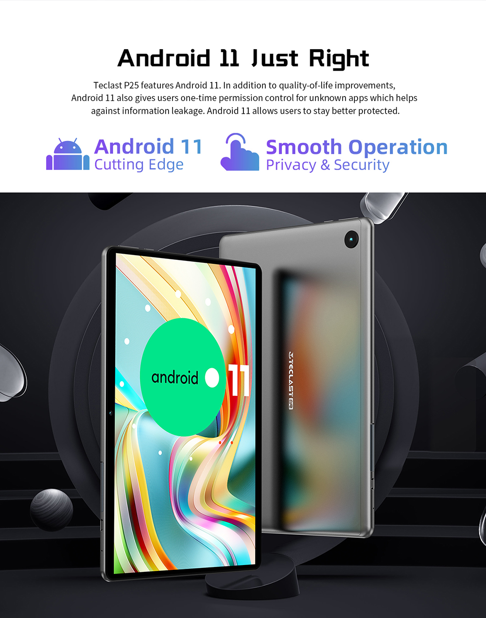 TECLAST P25 タブレット Android 11 TECLAST Tablet 10 Inch Android 11 Tablets, P25 32GB ROM 512GB