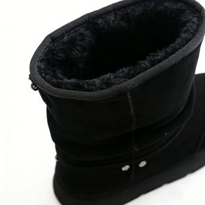מכירה ישירה מהמפעל OEM/ODM מגפי חורף מעור בקר, עור כבש דו צדדי, מגפי נשים חמים עד הברך, נעלי פרווה סיטונאי - Product Image 2