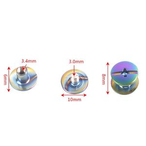 Tornillos Chicago Iridiscentes Arcoíris, Remaches Metálicos de Cabeza Redonda Plana para Bolsos de Cuero, Correas y Herrajes - Product Image 2
