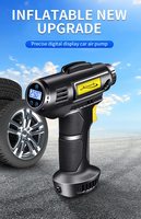 Compresseur d'air haute puissance pour voiture 120W sans fil avec batterie 4000mAh et arrêt automatique pour voiture, vélo, moto, SUV, camion