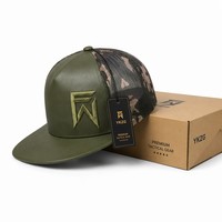 Casquette de baseball en gros personnalisée avec broderie 3D, motif camouflage, 7 panneaux, visière plate, snapback, casquette trucker en maille, haute qualité, directement de l'usine