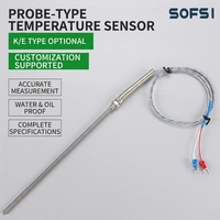 Sonda de Temperatura Tipo Termopar OEM/ODM, Rosca M8*1.25, Acero Inoxidable, Sensor de Temperatura K/E/PT100