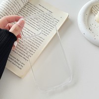 Venta al por mayor de fundas de teléfono de material de PC transparente personalizable minimalista diseño ultrafino para iPhone 15 16 17 Pro Max de alta calidad