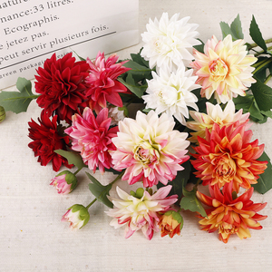 Flores Artificiales de Dalia de Lujo al por Mayor, Tela de Flores de Dalia Grandes para Bodas - Product Image 6