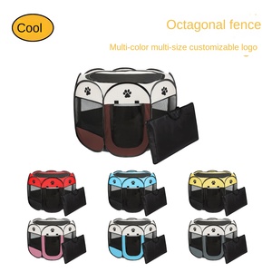 Clôture pour animaux de compagnie en tissu octogonal octogonal octogonal pour chats, grande cage pliable pour chiens et chats, fermeture à boutons en métal - Product Image 3
