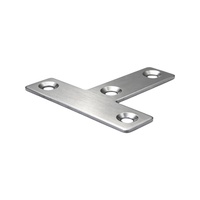 Plaque de raccordement en acier inoxydable sur mesure en forme de T pour la réparation de meubles et de placards en bois